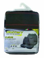 Set of car seat covers CURVE, black/red