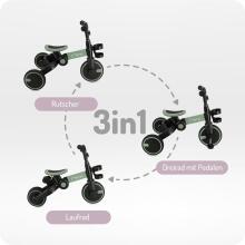 MoMi Filo 3-in-1 Tricycle Art.202894  рансформируемый детский трехколесный велосипед с педалями или без них, весом до 25 кг
