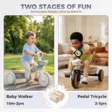 LOL-FUN  Balance Bike Tricycle Art.202896 līdzsvara velosipēds - transformers pašiem mazākajiem 2-in-1, no 1 līdz 3 gadiem, zaļš