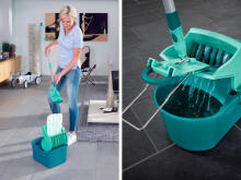 LEIFHEIT Profi Compact Press Floor Cleaning Bucket and Brush