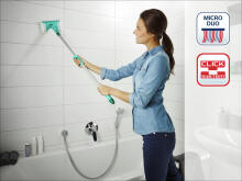 LEIFHEIT Flīžu un vannas istabas birste ar teleskopisku kātu 93&ndash;150cm Bath Cleaner micro duo