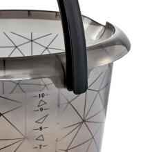 Bucket deco 10L Ilvie &amp;quot;Polygon&amp;quot; &Oslash;30x28cm transparent grey