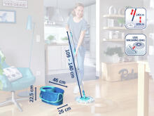 LEIFHEIT Floor Cleaning Set Rotation Disc Mop Ergo + gr. wash up to. Power Cleaner 1L 