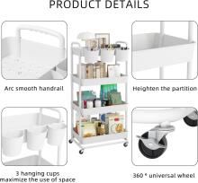 Baby Plastic Rolling Cart Art.205438 Полка для детской комнаты на колёсиках