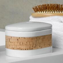 Trauks sīklietu glabāšanai Tube Nature balts porcelāns/korķis