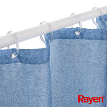 Shower curtain 180x200cm blue, polyester