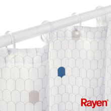 Shower curtain 180x200cm white, polyester