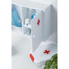 Horizontal bathroom cabinet medicine cabinet