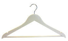 Wooden clothes hangers 3pcs white