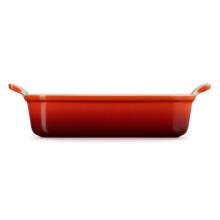 Le Creuset ristk&uuml;likukujuline p&auml;randkeraamika 26x19cm / 2,4L oranž