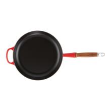 Le Creuset Čuguna panna ar koka rokturi &Oslash;28cm sarkana