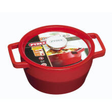 2.2L PYREX &uuml;mmargune malm/&Oslash;20cm/punane