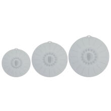 Silicone lid set of 3 &Oslash;20/26/30cm grey