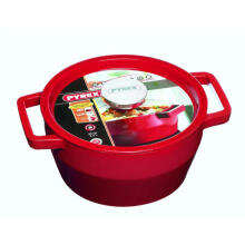 Pyrex SLOWCOOK ketaus puodas 24cm 3,6l raudonas