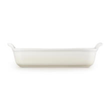 Le Creuset ristk&uuml;likukujuline p&auml;randkeraamika 32x24cm / 4L valge