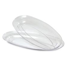 Plastic trays transparent set of 2 Easy Bake 46x23cm 