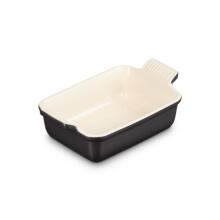 Le Creuset ristk&uuml;likukujuline p&auml;randkeraamika 19x14cm / 1,1L must