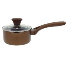 Saucepan Natura with glass lid &Oslash;14 cm induction brown