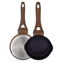 Saucepan Natura with glass lid &Oslash;14 cm induction brown