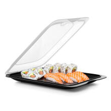 Toiduainete hoidmise konteiner puuviljade ja sushi jaoks Coctail 17x25,2x3,2cm must