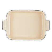 Le Creuset Rectangular Heritage Stoneware 32x24cm / 4L black