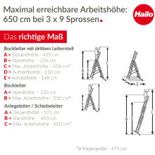 Laiptai derinami ProfiStep Combi / aliuminis / 3x9 pakopos