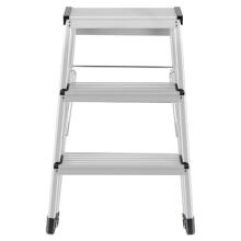 Folding step bench D60 StandardLine / aluminium / 2x3 steps