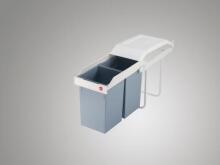 Recessed waste bin Multi-Box duo L / 2x14L / white