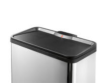 Waste sorting bin with pedal &Ouml;ko duo Plus L / 17+9L / silver