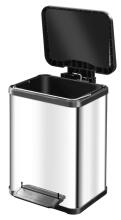 Waste bin with pedal &Ouml;ko uno Plus M / 17L / stainless steel