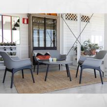 Garden furniture set Luxor Lounge Set light grey/grey