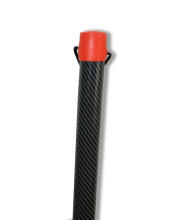 Broom with handle flat orange