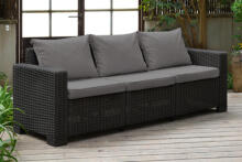 Garden sofa California 3 Seater Sofa brown