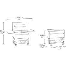 Ratastel aiabaar jahutiga Patio Cooler&amp;amp;Beverage grey