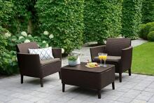 Garden furniture set Salemo Balcony Set brown