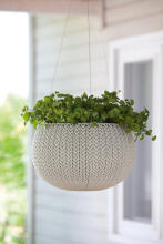 Flowerpot Cozy S With Hanging Set light grey