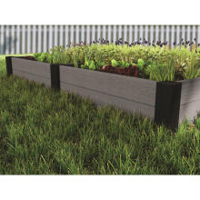 Edging 2 pcs. for modular square flower bed Vista Modular 122x122x27cm brown