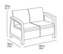 Plastikust aiam&ouml;&ouml;bel Curver Corfu set, beež