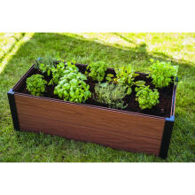 Ristk&uuml;likukujuline lillepeenra &auml;&auml;ris Maple Trough, 106 x 52 x 32 cm, pruun