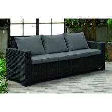 Садовый диван трехместный California 3 Seater Sofa серый