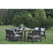 Garden furniture set Delano Set with Lima 160 table grey