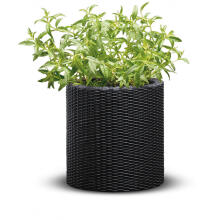 Flower Pot Small Cylinder Planter grey