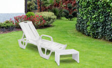 Sun lounger Florida white