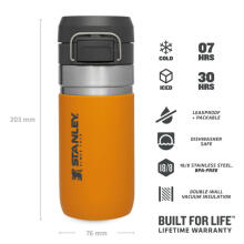 Thermo Bottle The Quick Flip Water Bottle Go 0,47L, saffron yellow 