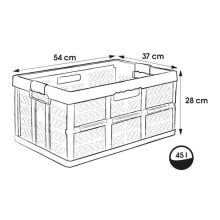 Kokkupandav kast kandev&otilde;imega kuni 50kg Ben 54x37x28cm 45L hele h&otilde;bedat v&auml;rvi