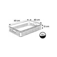 Transpordikorv kandev&otilde;imega kuni 30kg Robert 60x40x12cm 22L hall