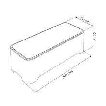 Dėžutė su dangteliu laidams paslėpti E-Box M 36x14x12cm balta/pilka