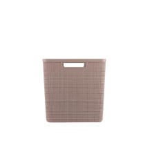 Basket Jute square 17L 28x28x27cm pink