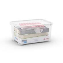 Box with lid T Box XS 14L 26,5x38x19cm transparent