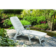 Sun lounger Roma white